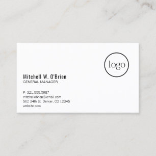 Simple Modern Logo Professional Business Card