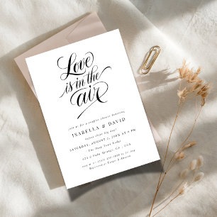 Simple Modern Love is in the Air Couples Shower Invitation