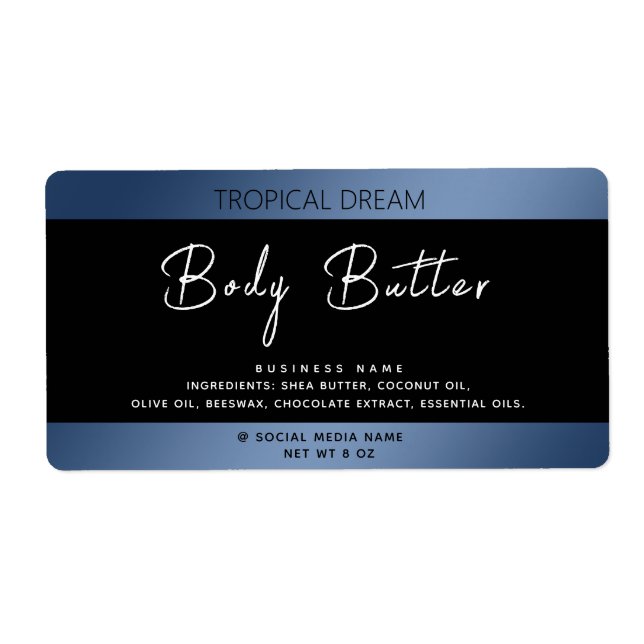 Simple modern luxury typography black label (Front)