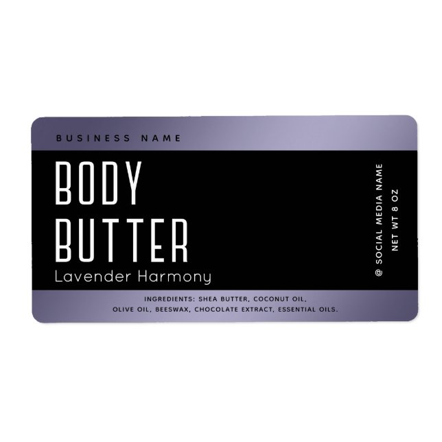 Simple modern luxury typography black lavender lab (Front)