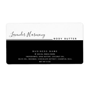 Simple modern luxury typography black product labe