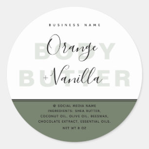 Simple modern luxury typography product  classic round sticker