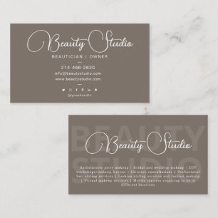 Simple, Modern, Makeup artist, Beautician, Boho Business Card