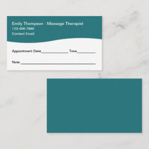Simple Modern Massage Therapy Appointment Cards
