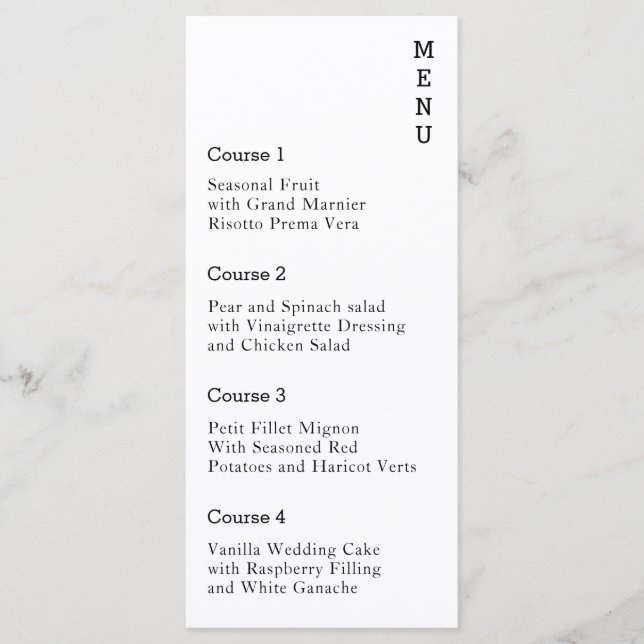  Simple Modern Menu (Front)