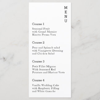 Simple Modern Menu