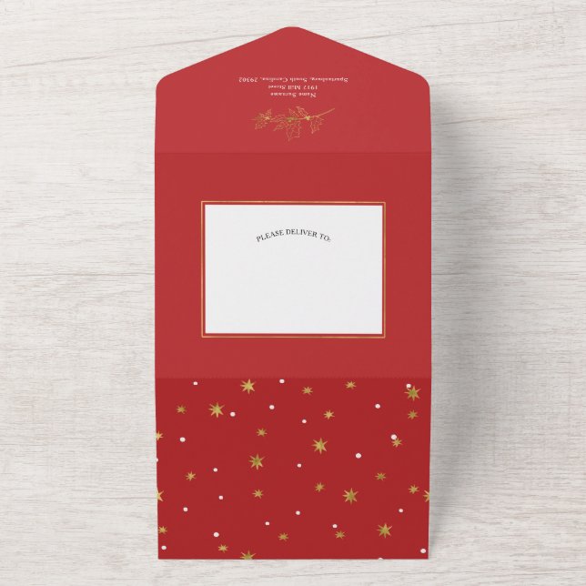 Simple Modern Merry and Bright Christmas cards (Outside)