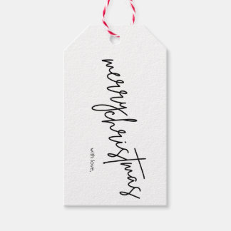 Simple Modern Merry Christmas Gift Tag
