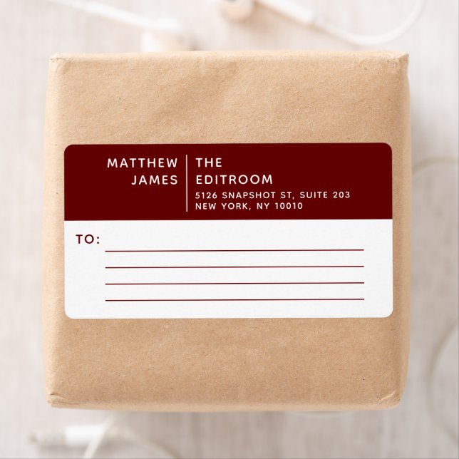 Simple Modern Minimal Burgundy White Business (Insitu)