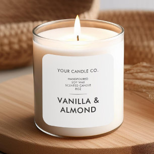 Simple Modern Minimal Candle Label