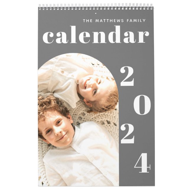 Simple Modern Minimal Custom Photo Planner Calendar (Cover)