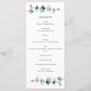 Simple Modern Minimal Eucalyptus Branch Programme