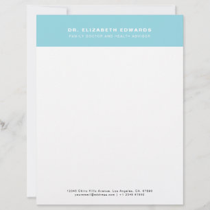 Simple Modern Minimal Family Doctor Custom Letterhead