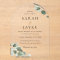 Simple Modern Minimal Green Leaf Wedding