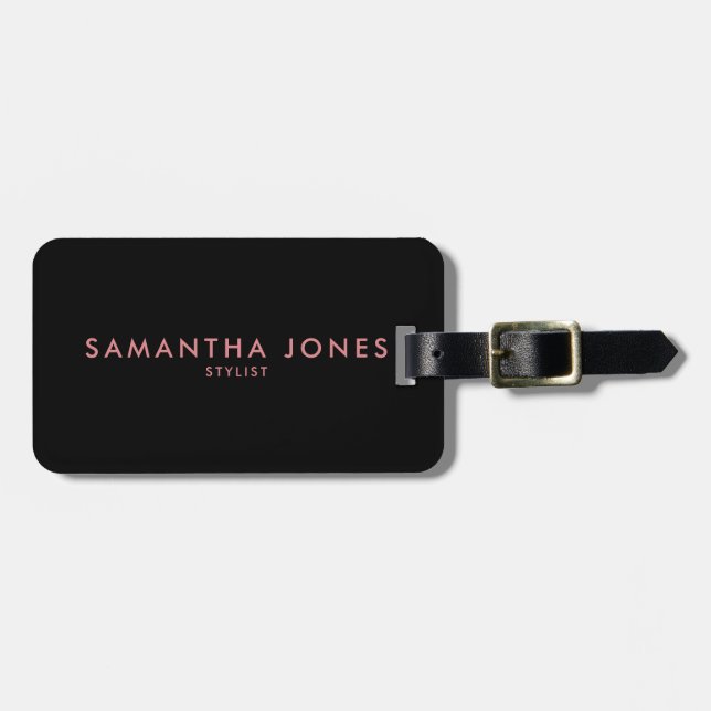 Simple Modern Minimal Luggage Tag (Front Horizontal)