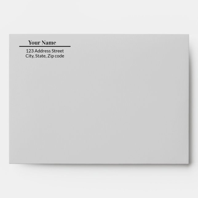 Simple Modern Minimal Name Mailing Addressed Envelope (Front)