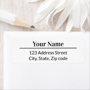 Simple Modern Minimal Name Mailing Return Address