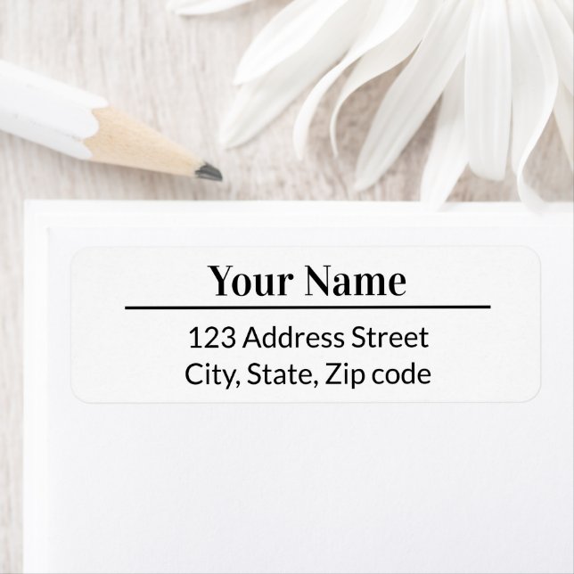 Simple Modern Minimal Name Mailing Return Address (Insitu)