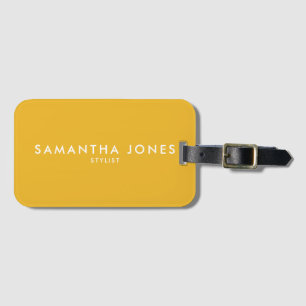 Simple Modern Minimal Ochre Luggage Tag