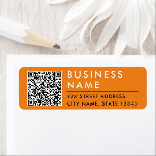 Simple Modern Minimal Orange Web QR Code Digital