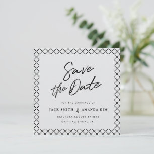 Simple Modern minimal Script Wedding save the date