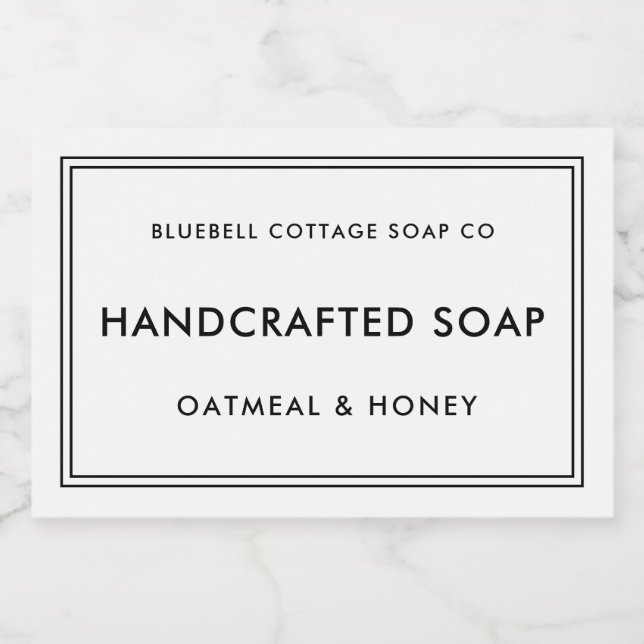 Simple Modern Minimal Soap Product Label (Single Label)
