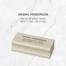 Simple Modern Minimal Typography 10 | Wooden Rubber Stamp