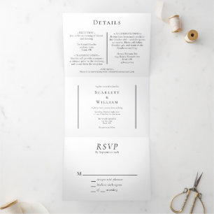 Simple Modern Minimal Wedding All in One Tri-Fold