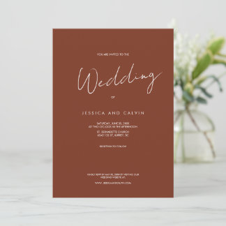 Simple Modern Minimal Wedding Invitation