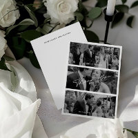 Simple Modern Minimalist 3 Photo Wedding
