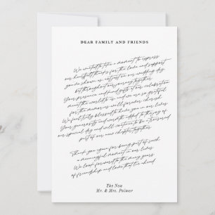 Simple Modern Minimalist 3 Photo Wedding Thank You Card