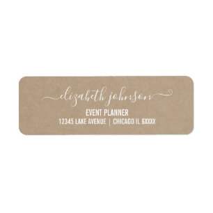 Simple Modern & Minimalist Address Label Kraft