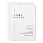 Simple Modern Minimalist Black And White Wedding