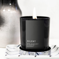 Simple Modern Minimalist Black Candle Label