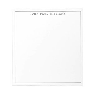 Simple Modern Minimalist Black Line Frame Chic Notepad