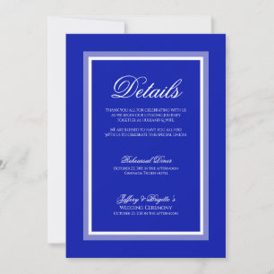 Simple modern  minimalist blue rehearsal  save the date