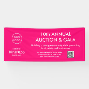 Simple Modern Minimalist Business Logo Magenta Banner