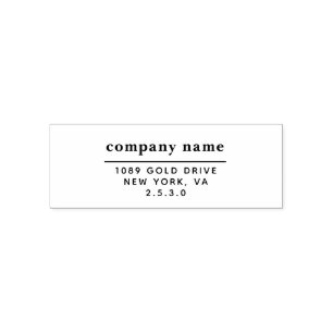 Simple Modern Minimalist Business Self-inking Stamp