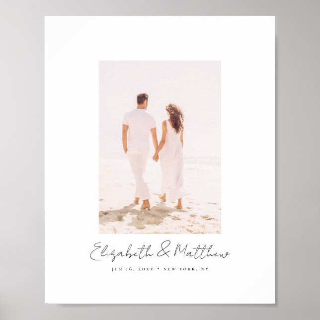 Simple Modern Minimalist Chic Photo Alternative Poster (Front)