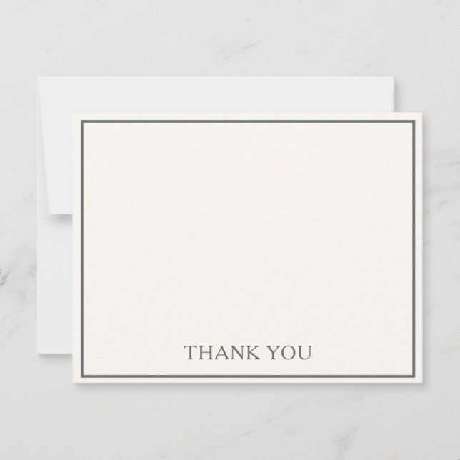 Simple Modern Minimalist Classic Thank You Card (Front)