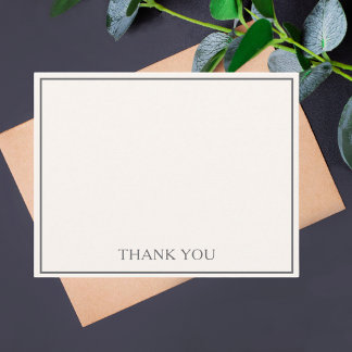 Simple Modern Minimalist Classic Thank You Card