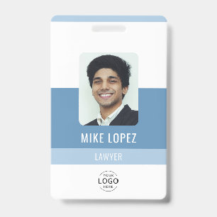 Simple Modern Minimalist Company Staff ID Badge