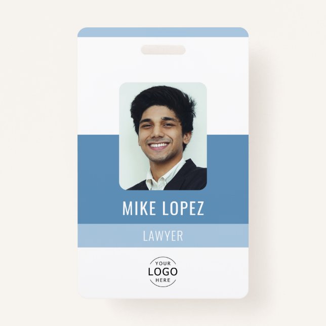 Simple Modern Minimalist Company Staff ID ID Badge (Front)