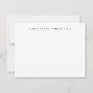 Simple Modern Minimalist Couple Newlywed Wedding  Card