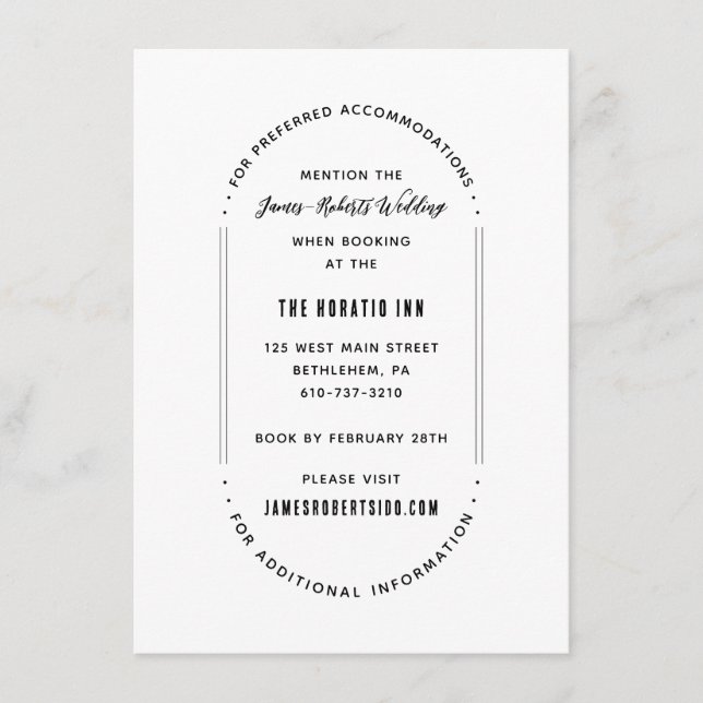 Simple Modern Minimalist Detail Card (Front)