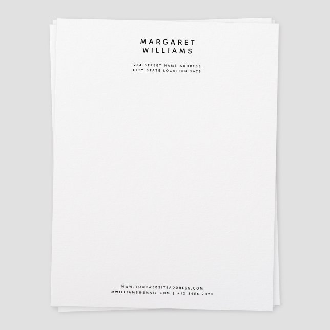 Simple Modern Minimalist Elegant Office Letterhead (Simple Modern Minimalist Office Letterhead)