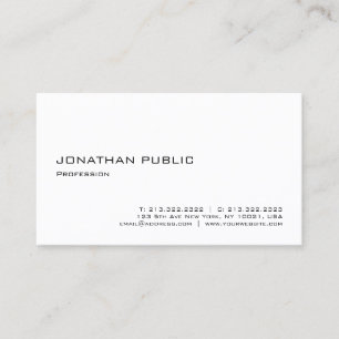 Simple Modern Minimalist Elegant Professional Business Card