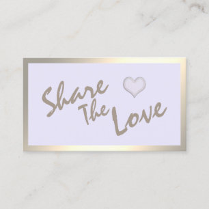 Simple modern minimalist gold referral card