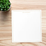 Simple Modern Minimalist Gold Two Border Monogram Notepad<br><div class="desc">Create your own personalised monogram name notepad with simple modern typography and minimalist two border lines in gold colour.</div>