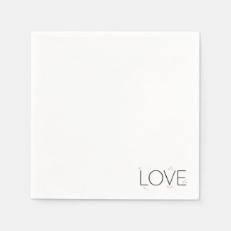Simple Modern Minimalist LOVE Paper ````````````na Napkin